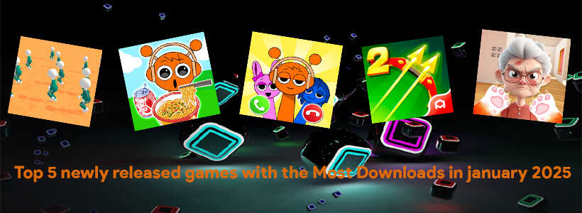 Top 5 newly released games with the Most Downloads in january 2025